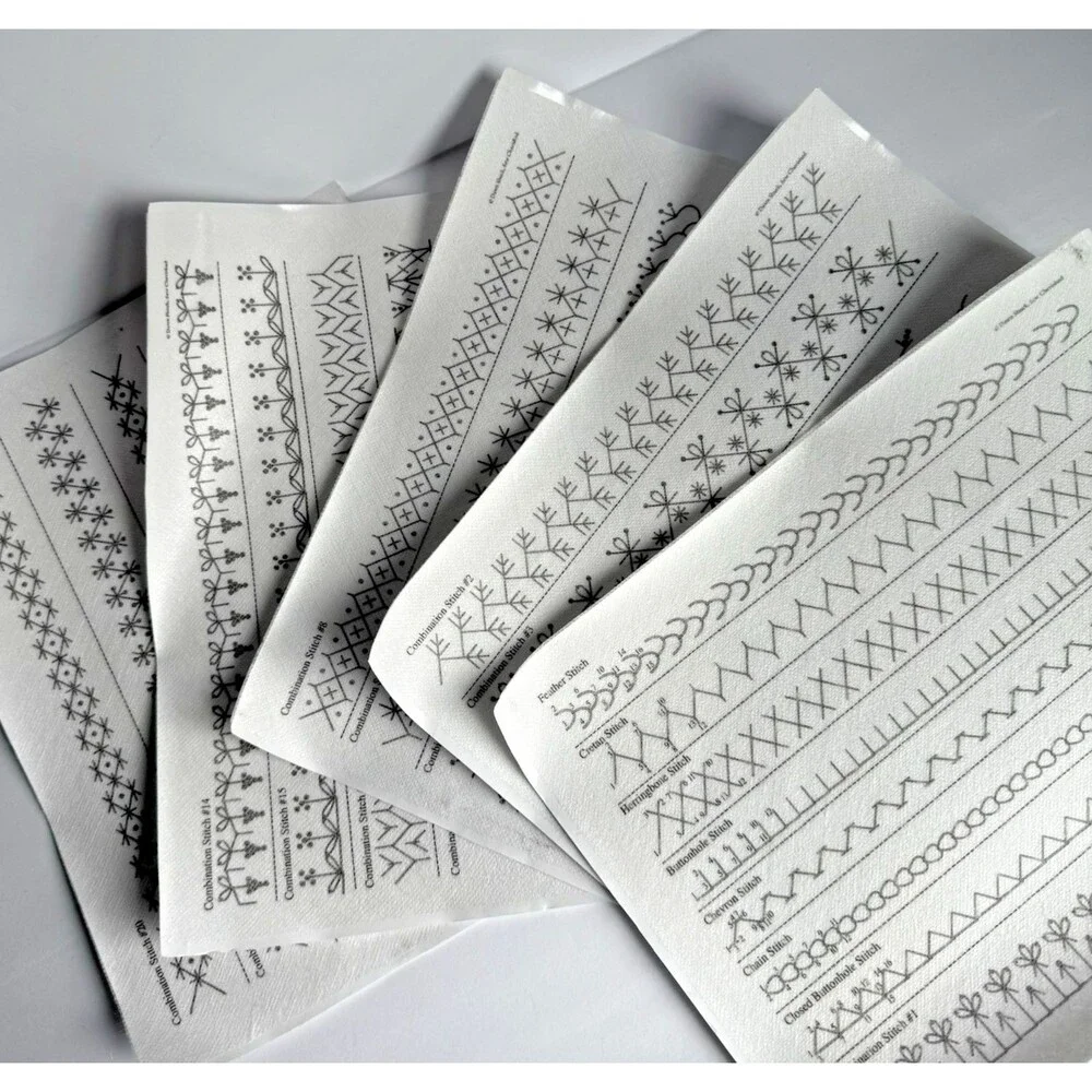 Sew Cherished Crazy Stitches 29 Water Soluble Stitch Guides Embroidery 2011
